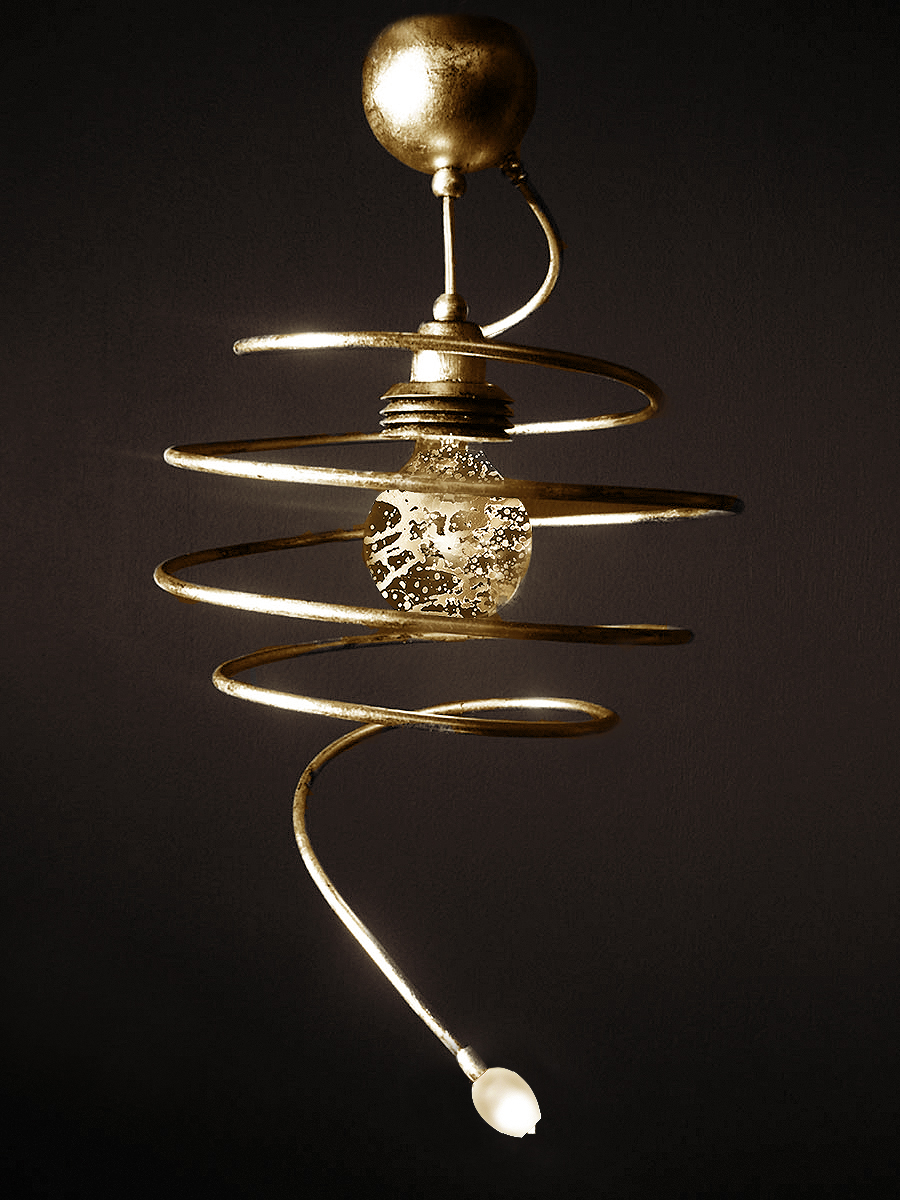 spiral ceiling light fixture