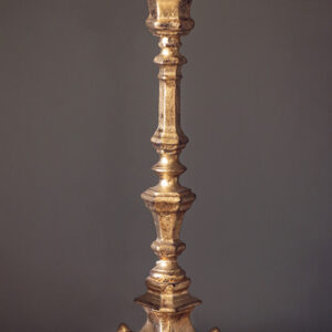Antique Gilded Candle Holder – Baroque Style (42 cm)